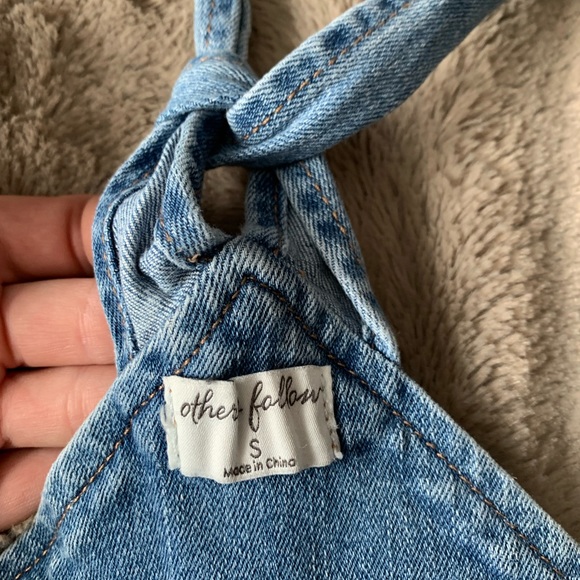 DENIM SHORT OVERALLS SIZE SMALL - Picture 2 of 4